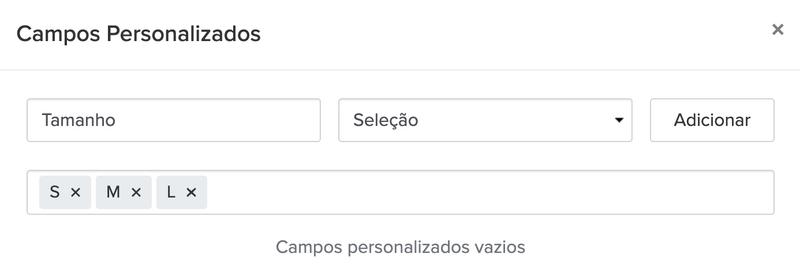 exemplo de campo personalizado